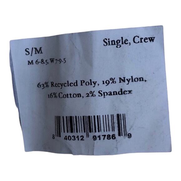 OUTDOOR VOICES NIP Unisex Full Cushion White Blue Graphic Crew Socks - Picture 4 of 15